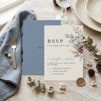 Winterhochzeit RSVP-Karten "Winter Wear" RSVP Karte