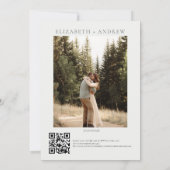 Winterhochzeit | Rustikale Berge | QR-Code Einladung (Rückseite)