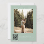 Winterhochzeit | Rustikale Berge | QR Code Invita Einladung (Rückseite)