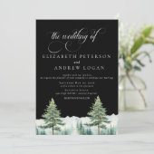 Winterhochzeit | Rustikale Berge | QR Code Invita Einladung (Stehend Vorderseite)