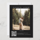 Winterhochzeit | Rustikale Berge | QR Code Invita Einladung (Rückseite)