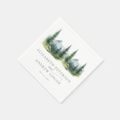 Winterhochzeit | Rustikale Berge Serviette (Ecke)
