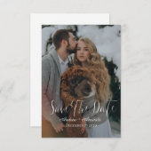 Winterhochzeit Save The Date (Vorne/Hinten)