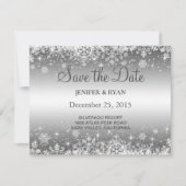 Winterhochzeit Save the Date Einladung (Vorderseite)