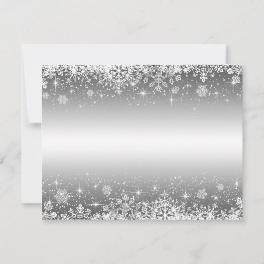 Winterhochzeit Save the Date Einladung (Rückseite)