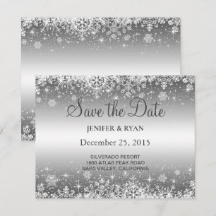 Winterhochzeit Save the Date Einladung