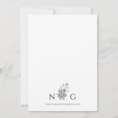 Winterhochzeit Save the Date Eukalyptus Foliage (Rückseite)