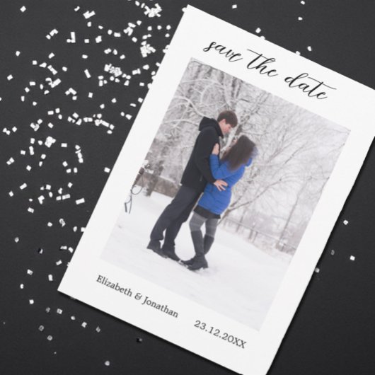 Winterhochzeit Save The Date Karte