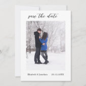 Winterhochzeit Save The Date Karte (Vorderseite)
