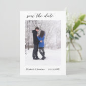 Winterhochzeit Save The Date Karte (Stehend Vorderseite)