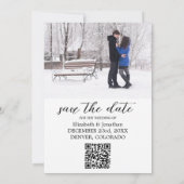 Winterhochzeit Save The Date Karte (Rückseite)