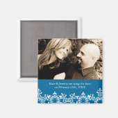 Winterhochzeit Save the Date Magnet (Vorderseite/Rückseite)