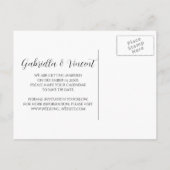 Winterhochzeit Save the Date mit Gold Snowflake Ankündigungspostkarte (Rückseite)