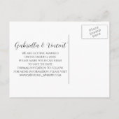 Winterhochzeit Save the Date mit Snowflake Ankündigungspostkarte (Rückseite)