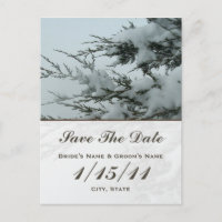 Winterhochzeit Save the Date Postkarte