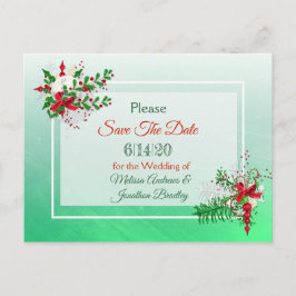Winterhochzeit Save the Date Postkarte