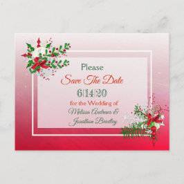 Winterhochzeit Save the Date Postkarte