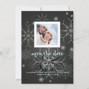 Winterhochzeit, Schneeflocken/Foto/Save the Date Save The Date