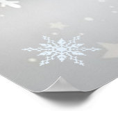 Winterhochzeit, Schneeflocken, maßgeschneidertes W Poster (Ecke)