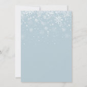Winterhochzeit Schneeflocken Save The Date (Rückseite)