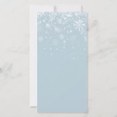 Winterhochzeit Schneeflocken Save The Date (Rückseite)