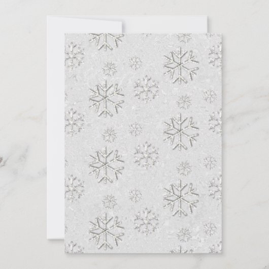 Winterhochzeit Schwarz-weiße Pine Wonderland Hochz Einladung (Rückseite)