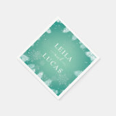 Winterhochzeit Serviette (Ecke)