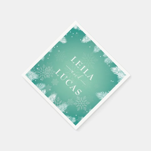 Winterhochzeit Serviette (Ecke)