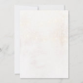 Winterhochzeit Verlobungsfeier Einladung (Rückseite)