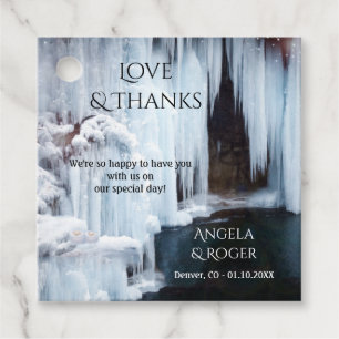 Winterhochzeit Vielen Dank für Ihr Interesse Tag Geschenkanhänger