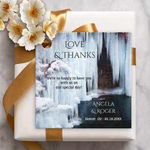 Winterhochzeit Vielen Dank für Ihr Interesse Tag Geschenkanhänger