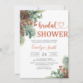 Winterhochzeit, Weihnachts-Brautparty Einladung (Vorderseite)