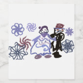 Winterhochzeit weinetikett (Einzelnes Label)