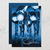 Winterhochzeiten Einladungen (Vorne/Hinten)