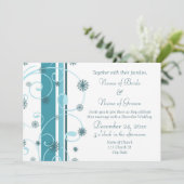 Winterhochzeiten Einladungs-Foto-Karten Einladung (Stehend Vorderseite)