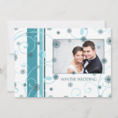 Winterhochzeiten Einladungs-Foto-Karten Einladung (Rückseite)