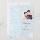 Winterhochzeiten Einladungs-Foto-Karten Einladung (Rückseite)