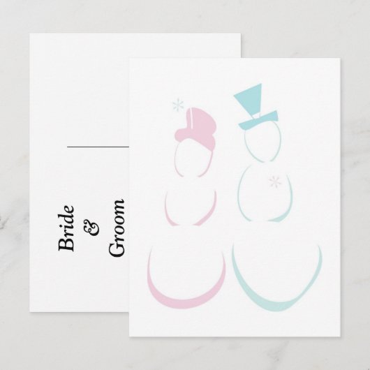 Winterhochzeiten Save the Date Postkarten (Vorne/Hinten)