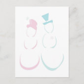 Winterhochzeiten Save the Date Postkarten (Vorderseite)