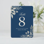 Winterhochzeiten-Tischnummern Einladung (Stehend Vorderseite)