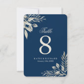 Winterhochzeiten-Tischnummern Einladung (Rückseite)