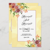 Winterhochzeitgebirgslandschaft Party Einladung (Vorne/Hinten)