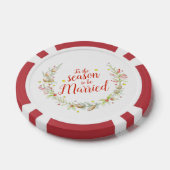 Winterhochzeitkegel Rote Beeren Stern Wasserfarbe Pokerchips (Einzeln)