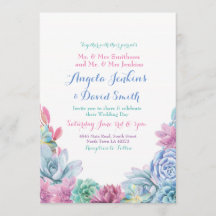 Winterhochzeitpasten Sukkulente Party Einladung