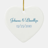 Winterhochzeitpinguine, kundenspezifische Ornament (Hinten)