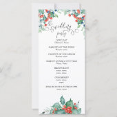 Winterhochzeitprogramm mit elegantem Text und Holl (Rückseite)