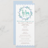 Winterhochzeitskarte für Hirsche in der Liebe Wood Programm (Vorne/Hinten)