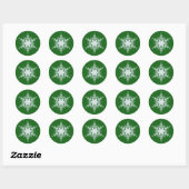 Winterhochzeitsticker Runder Aufkleber (Blatt)