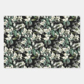 Winterholz Äste grünes Muster Wasserfarbe Geschenkpapier Set (Vorderseite 2)