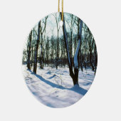 Winterholz-Rundschmuck Keramik Ornament (Rechts)